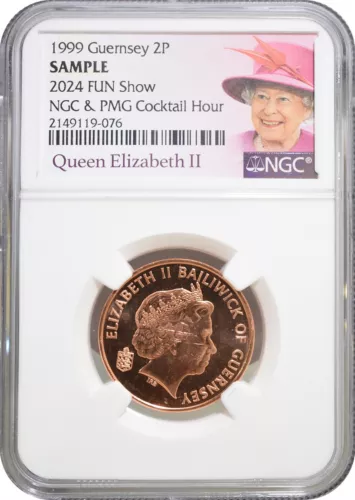 1999 Guernsey 2024 FUN Show NGC & PMG Cocktail Hour 2P NGC Sample