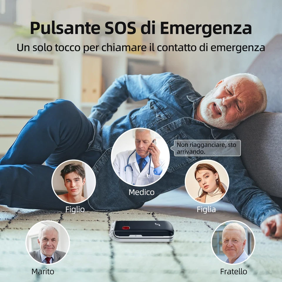 F1PLUS Seniorenhandy Klapphandy Ohne Vertrag Großtastenhandy mit Ladestation ... - Bild 3 von 4