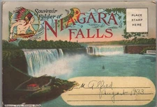 Souvenir Folder of Niagara Falls - Fold-Out Post Card - 1933