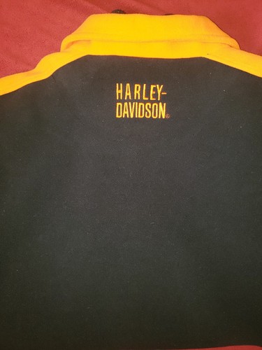 Rare Harley Davidson Very Heavy Pullover 1/4 Zip Sweatshirt Thick Fleece - Picture 3 of 7