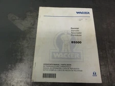 Wacker BS500 Rammer Parts Book and Operator's Manual   0114335