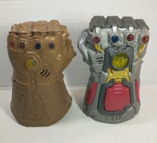 2 lot 2019 Hasbro Avengers Endgame Electronic Iron Man Infinity Gauntlet