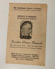 Franklin D Roosevelt Service Sheet April 15 1945