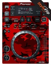 Pioneer CDJ-350 Skin | Camo Red | Protective Decal | StyleFlip Skins
