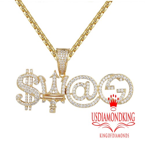 Gold Tone Swag Money Dollar Car Logo 