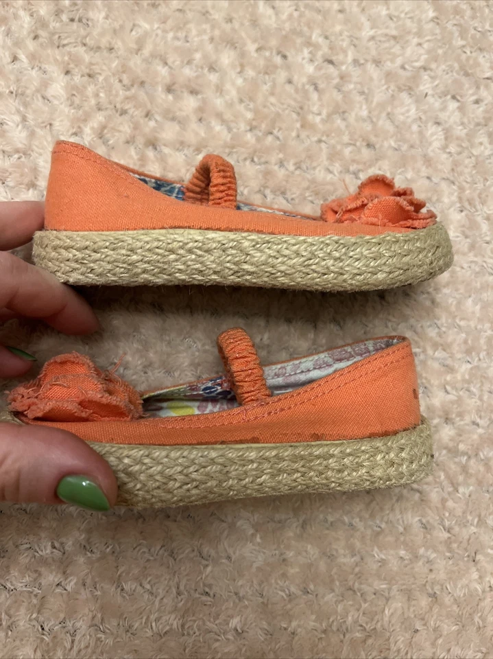 mothercare baby girls Infant orange shoes size 5 - Image 3 of 4