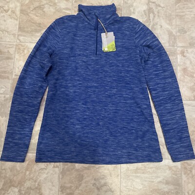 Women's Mountain Warehouse Blue Snowdon Melange Fleece 1/4