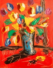 BOUQUET by  Mark Kazav  Large Abstract Modern Original Oil Painting TF7HR6wefHR6