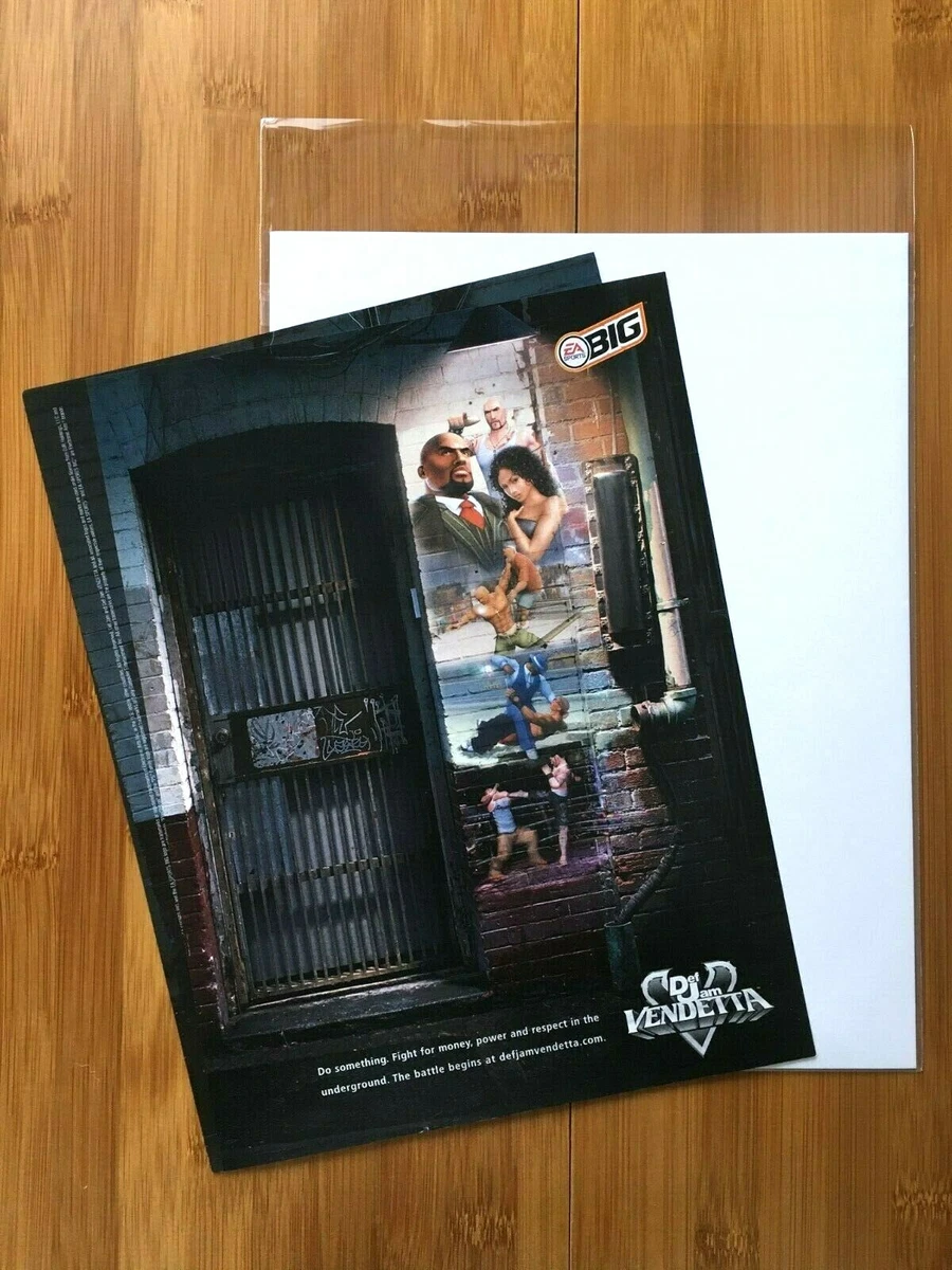 2003 Def Jam Vendetta PS2 Gamecube Print Ad/Poster Authentic Original Promo  Art