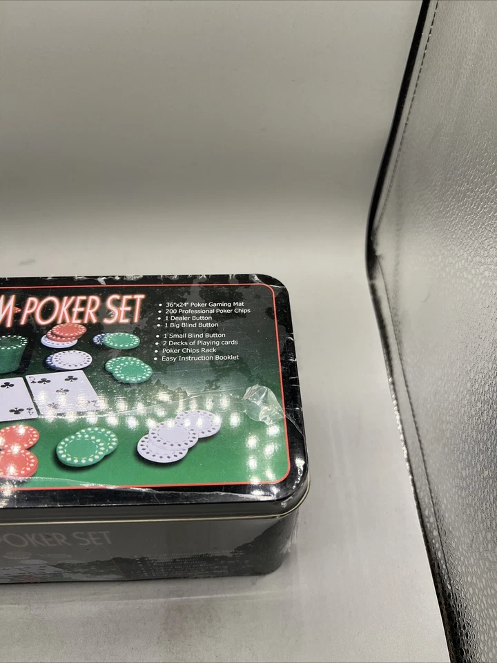 Professional Texas Hold'em Poker Set Brand New Sealed - Image 3 of 4