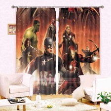 Baseball Orange Robot 3D Curtain Blockout Photo Printing Curtains Drape Fabric