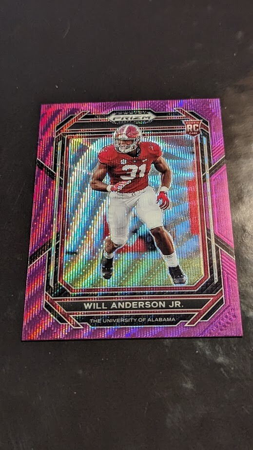 Will Anderson Jr RC 2023 Prizm Draft Picks -Purple Wave Prizm #162