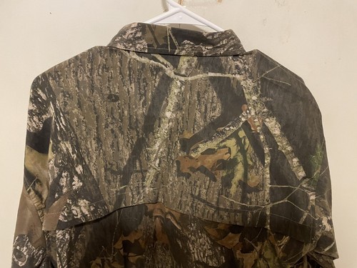 Fieldstaff Camouflage Mossy Oak Vented Twill Long Sleeve Hunting Shirt Large New - Picture 11 of 12