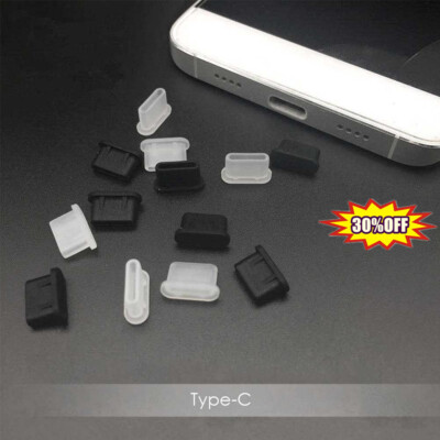 10x Dust Plug for Type-C USB Charging Port Protector Silicone Cover Phone