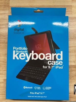digital basics portfolio bluetooth keyboard case for 9.7'' ipad