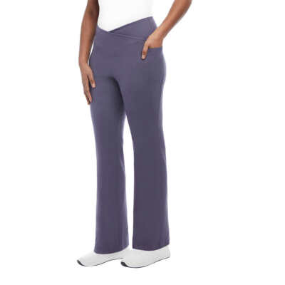 Jockey Cross Waist Side Pockets Yoga Pant Portland Plum Women's Sz