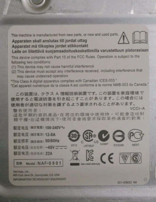 NetApp FAS3240 Filer Head Single Controller + I/O Expansion Module 2x PSU - Image 4 of 4