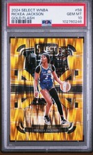 2024 PANINI SELECT WNBA GOLD FLASH 1 /10 #58 RICKEA JACKSON ROOKIE RC - PSA 10