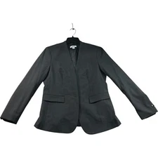 Bar III Blazer Coat Womens Size Medium Gray Career Open Front Stretch New