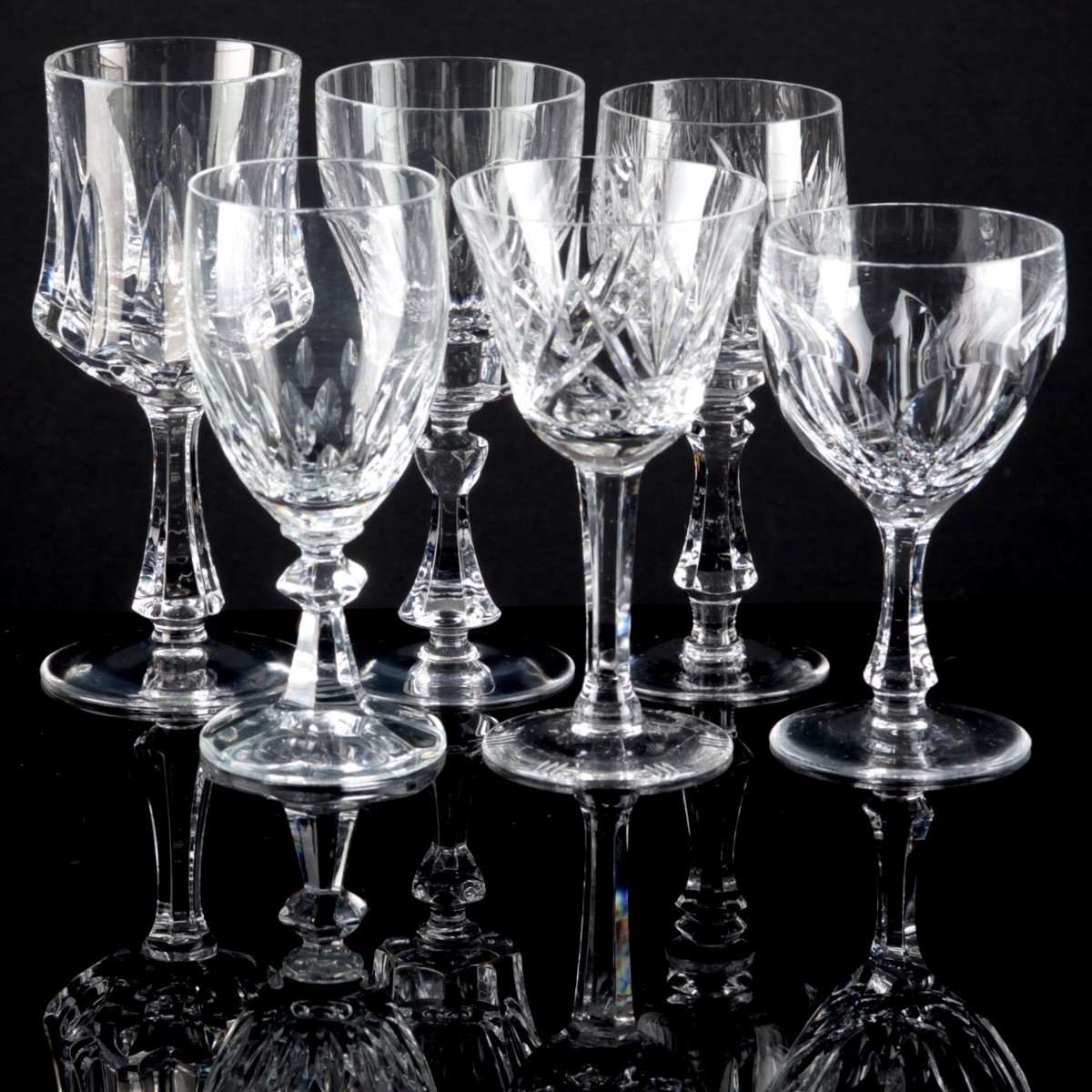 Set 6 alte Weingläser Sammlung Gläser Party Feier ~ 13