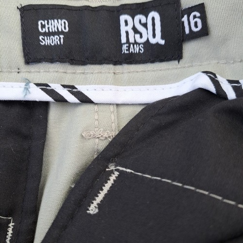 RSQ Chino Jean Young Mens Cotton shorts Gray Size 16 | 27x17 NWT - Picture 13 of 17