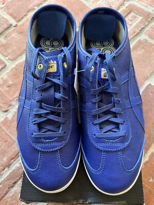 ASICS ONITSUKA TIGER MEXICO 66 DARK BLUE GOLD SNEAKERS SIZE 11.5