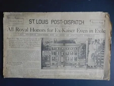 WWI Era Newspaper - St. Louis Post Dispatch  - May 20 1921 - 14 pgs.