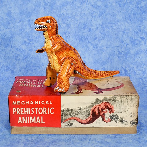 1960s GODZILLA Wind-Up Tin Toy IN BOX by LINEMAR JAPAN (Marx) Rare!