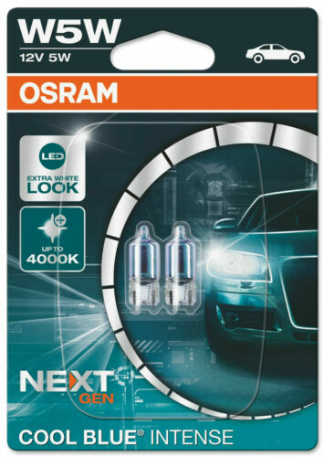 OSRAM W5W (501) Cool Blue Intense 4000K Luce Laterale Lampadine EXTRA BIANCO - Foto 1 di 4