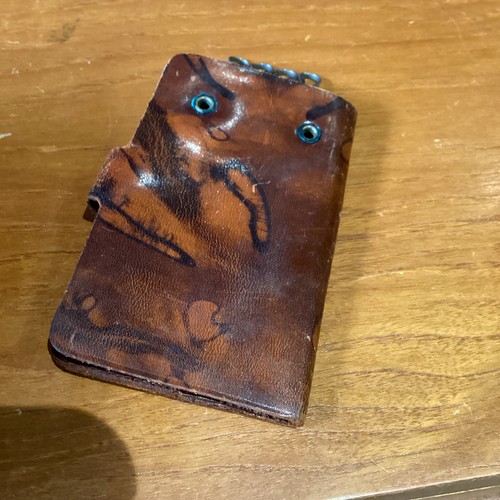 Billetera vintage de licencia de conducir y seguro con clips para llaves en billetera de cuero - Imagen 4 de 6