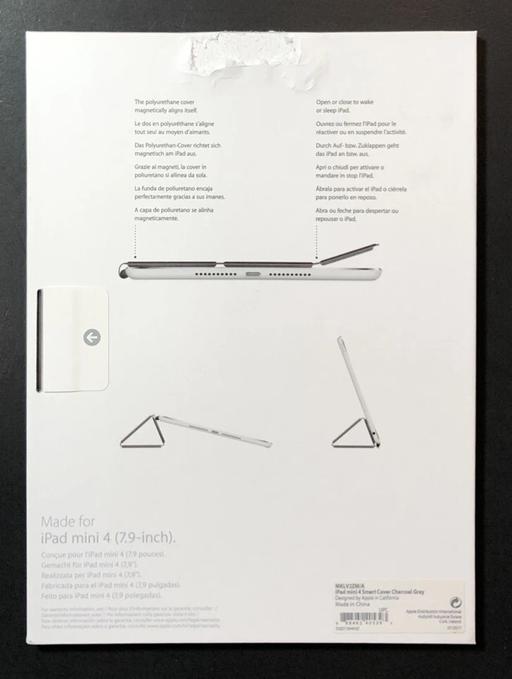 Official Apple iPad mini 4 Smart Cover [ Charcoal Gray ] NEW - Image 2 of 3