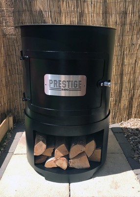 Prestige Outdoor Pizza Oven Bbq Fire Pit With Log Store Stand