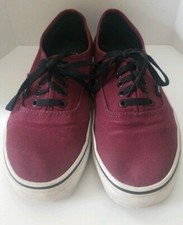 Vans Classic Authentic Men's sz 9 Burgundy Vans Off The Wall Skate Shoe Casual