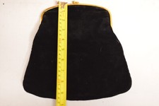 Coblentz Velvet Evening Bag Vintage 60's Chic Black gold tone