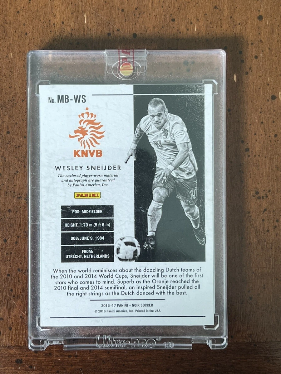 2016-2017 Panini Noir Soccer Patch Auto Sneijder ON CARD signed 11 