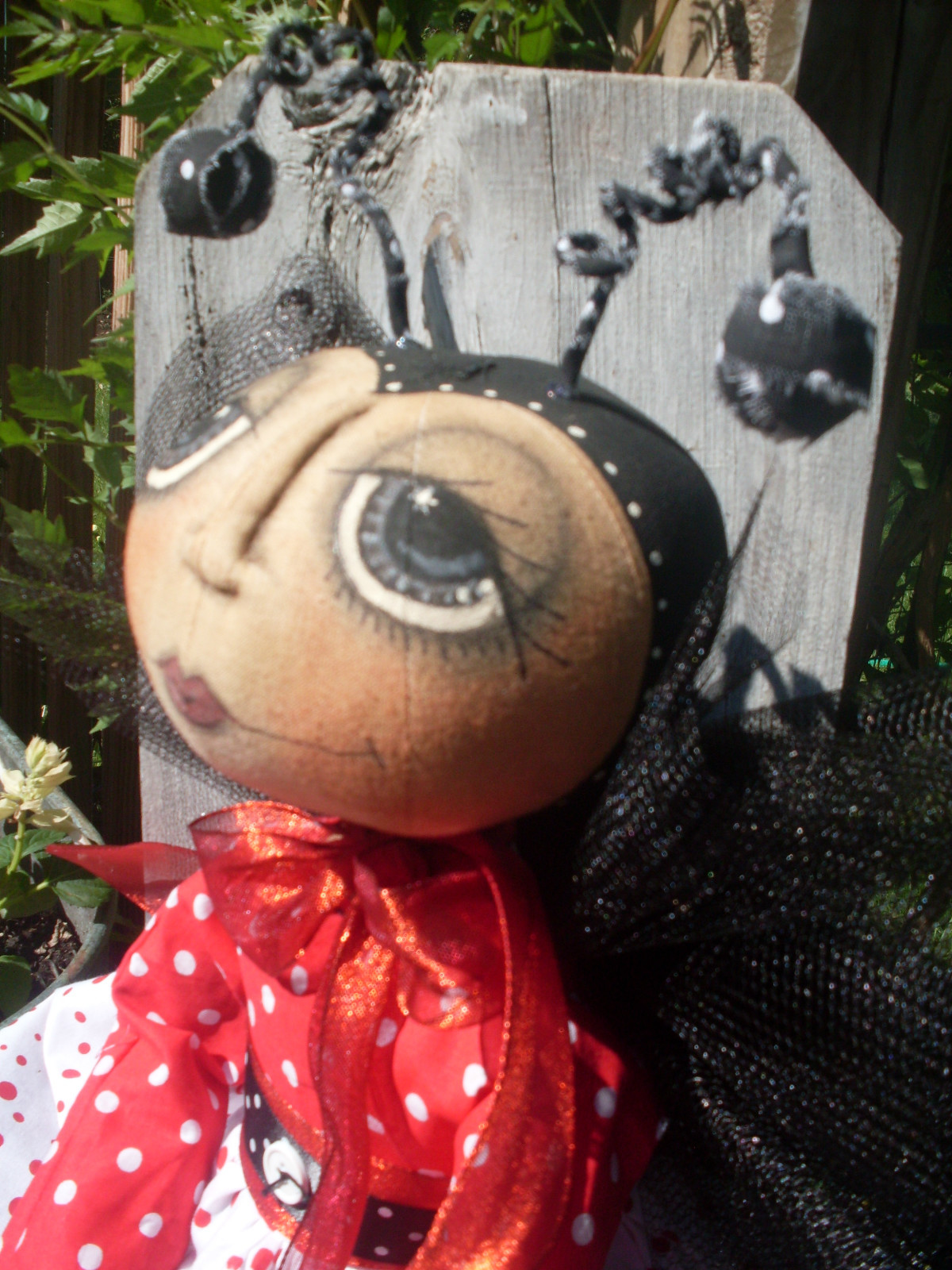 Primitive raggedy Lady Bug doll 26/" Lola Mailed PAPER PATTERN #150