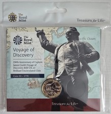 2020 Captain Cook £2 Two Pound Coin Royal Mint Brilliant Uncirculated Pack