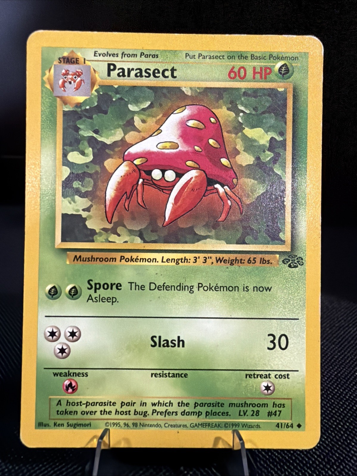Pokemon TCG Parasect 41/64 1st Edition Jungle LP