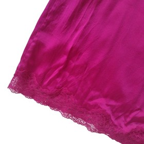 Agent Provocateur Dark Pink Silk Chemise S/M  Stretch Lacy Luxury Slip Sz 3
