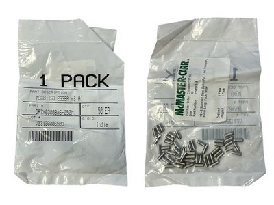 McMaster-Carr Stainless Steel Dowel Pins 3mm x 8mm ISO 2338 m5 Qty 50