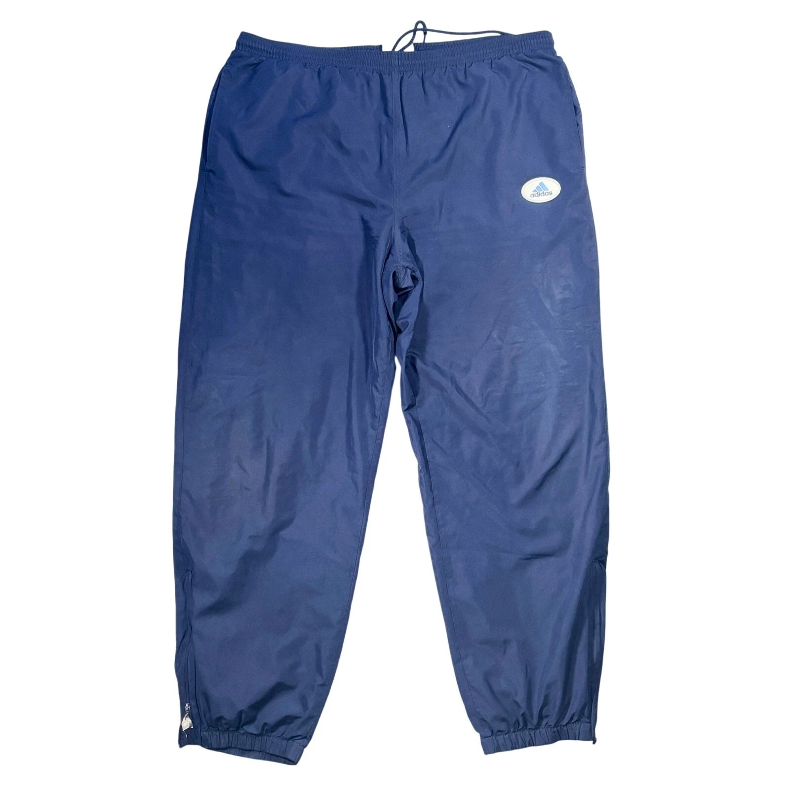 Vintage Adidas Windbreaker Pants Mens XL Blue Track Ankle Zip Athletic Taiwan