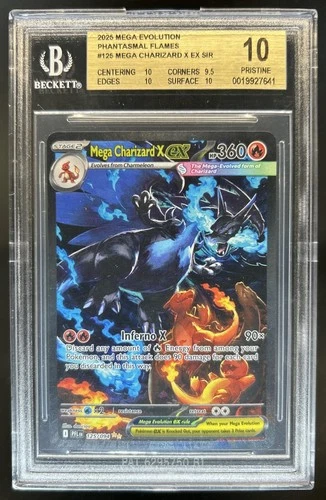 2025 Pokemon PFL Mega Charizard X ex Special Illustration Rare #125/094 BGS 10