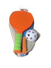 KIDS PLAY DAY PICKLEBALL SET 2 PADDLES 1 BALL, AGES 4 Cushion Handle New