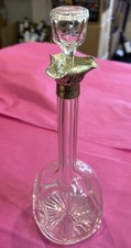 1912 silver collar globe & stem art nouveau Decanter/ Alexander Clark & Co