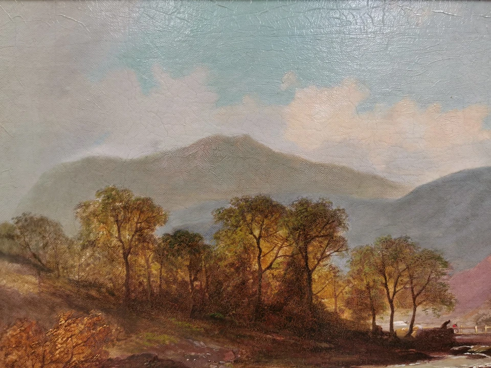 HORACE HAMMOND Ölgemälde signiert J. BARCLAY Landschaft Wales Öl auf Leinwand - Bild 4 von 4