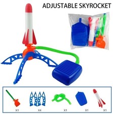 Kid Air Rocket Foot Pump Launcher Outdoor Stomp Soaring Rocket Toy for Children