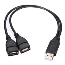 USB 2.0 A Male to Dual Data USB 2.0 A Female Power Cable Extension