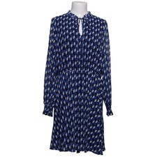 Hallhuber, Kleid, Größe: 42, Blau/Schwarz/Weiß, Polyester/Viskose, Print #Tg3