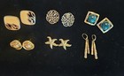 Vintage To Modern Avon Signed Stud Earrings 6 Pairs Medium To Large Size — photo 1