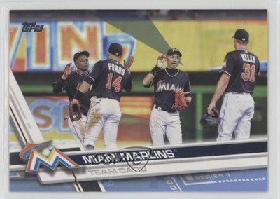 2017 Topps Father's Day Powder Blue 20/50 Miami Marlins #217 0c6